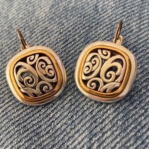 Brighton Spin Master Lever back two-Tone Swirl Earrings